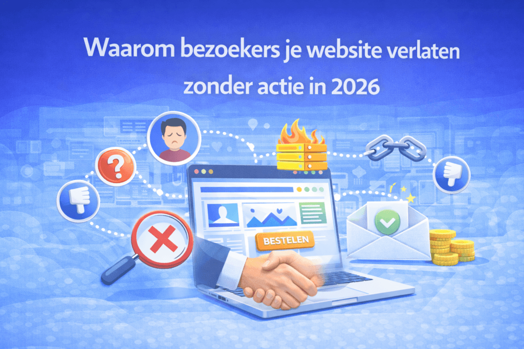 bezoekers verlaten website zonder actie