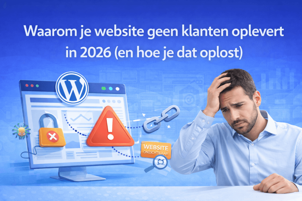 website geen klanten oplevert